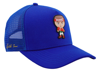 Gorra All In Brand x Julio César Chávez – Chibi Chávez Azul Trucker Cap