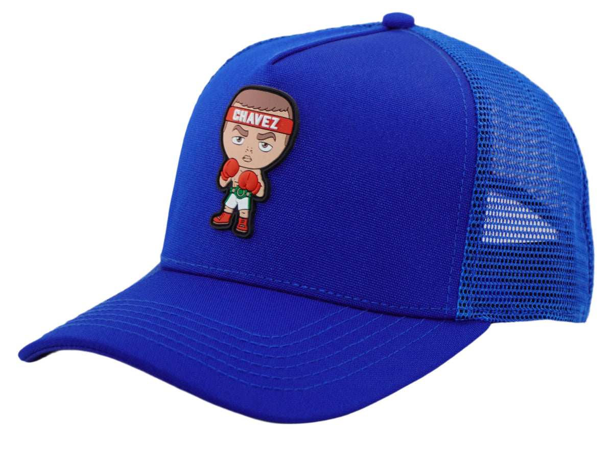 Gorra All In Brand x Julio César Chávez – Chibi Chávez Azul Trucker Cap