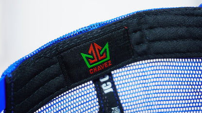 Gorra All In Brand x Julio César Chávez – Chibi Chávez Azul Trucker Cap