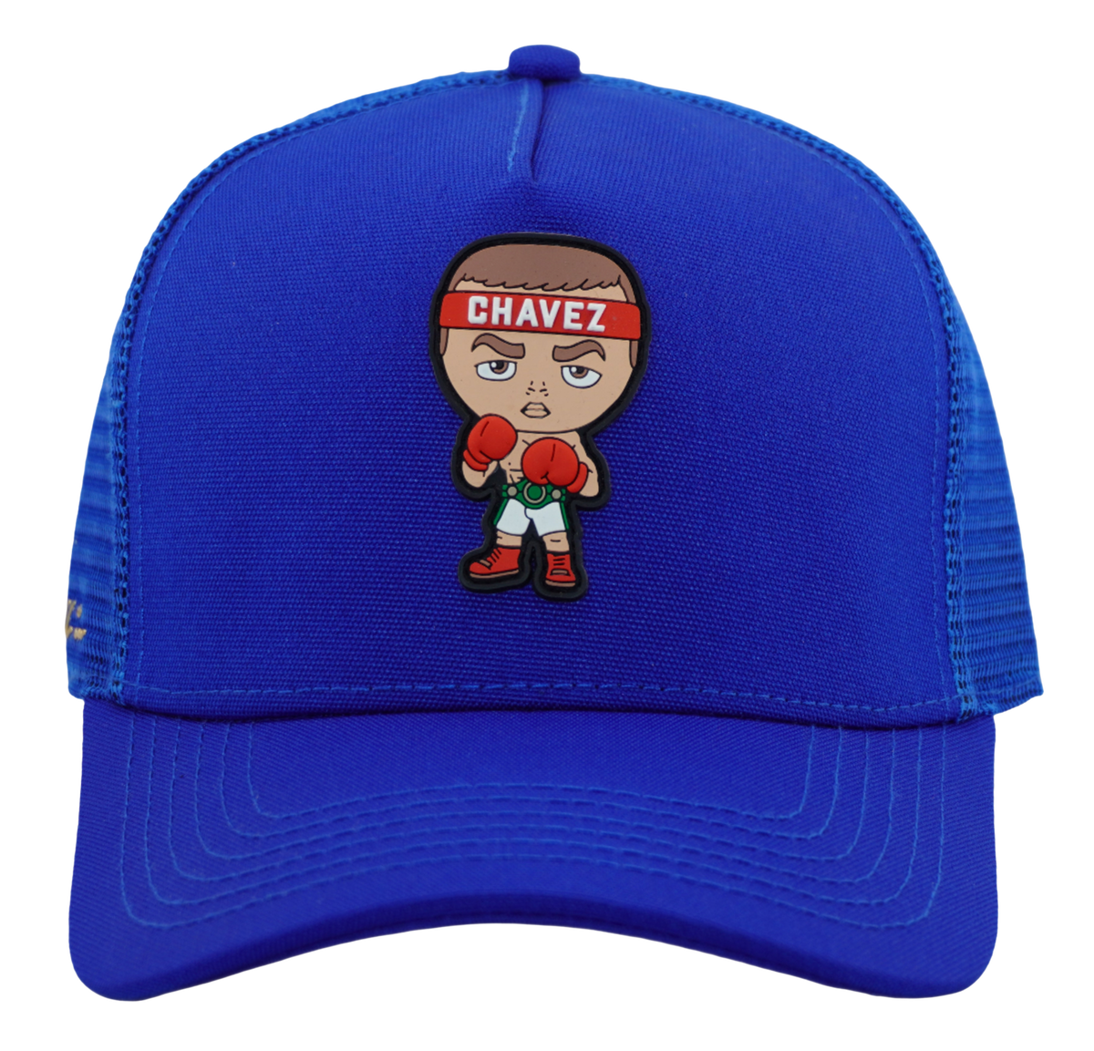 Gorra All In Brand x Julio César Chávez – Chibi Chávez Azul Trucker Cap