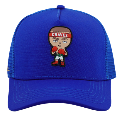 Gorra All In Brand x Julio César Chávez – Chibi Chávez Azul Trucker Cap